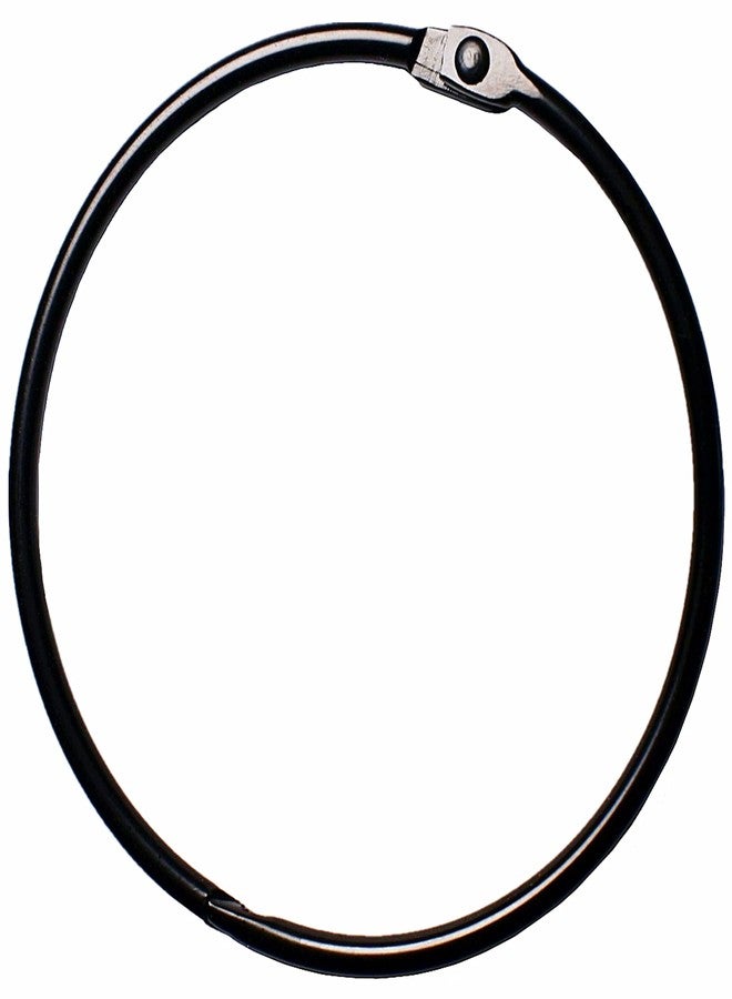 GOTOONE Black Shower Curtain Rings Metal Round Hooks Ring (15 Pack) 2.75 Inch Diameter Electrophoresis Rustproof for Bathroom Shower Rod - Image 1