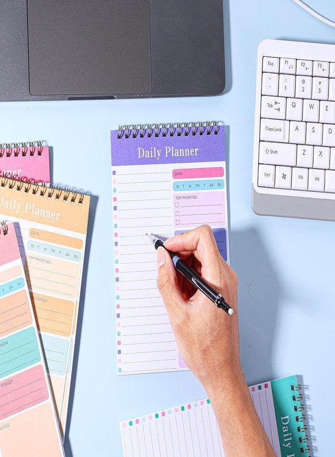 Molain 10 Pack Daily To Do List Notepad, Beautiful To Do List Note Pads Set 5" x 8" 30 Sheets Spiral Planner Checklist Notebook Work Notepads for Easy Daily Planning, Office Desk Supplies for Women - Image 5