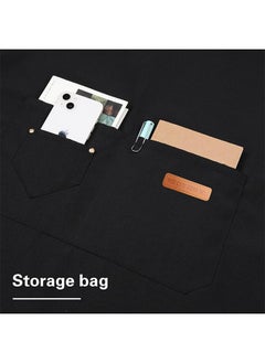 Lemon Chef Apron for Women Men , Adjustable Kitchen Chef Apron, Waterproof, BBQ Restaurant Apron with 2 Pocket for Cooking Baking Gardening（Black）  - Image 3