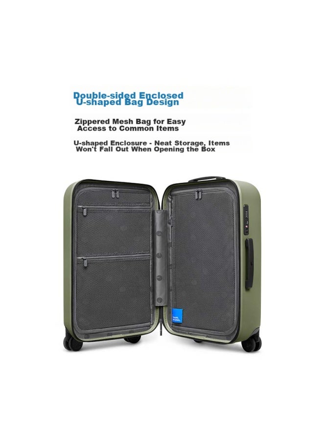 Ito Luggage Neat Suitcase, Trolley Case For Men And Women, Carry-on Luggage, 360° Wheels, Large Capacity, Teal Green, 22 Inches - Image 4