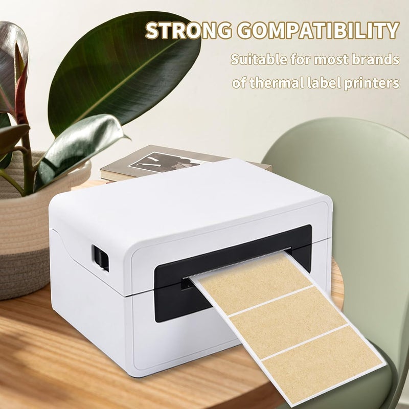 Starboling 2.25" x 1.25" Direct Thermal Labels,Self-Adhesive Printer Label for Address,Logo,Shipping,Barcodes,QR Code（Kraft） - Image 4