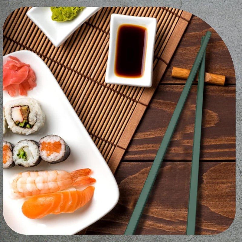 INKULTURE 05 Pair Fiber Glass Chopsticks Dishwasher Safe Chopstick Reusable NonSlip Chop Sticks Multicolor Lightweight Easy to Use - Image 4