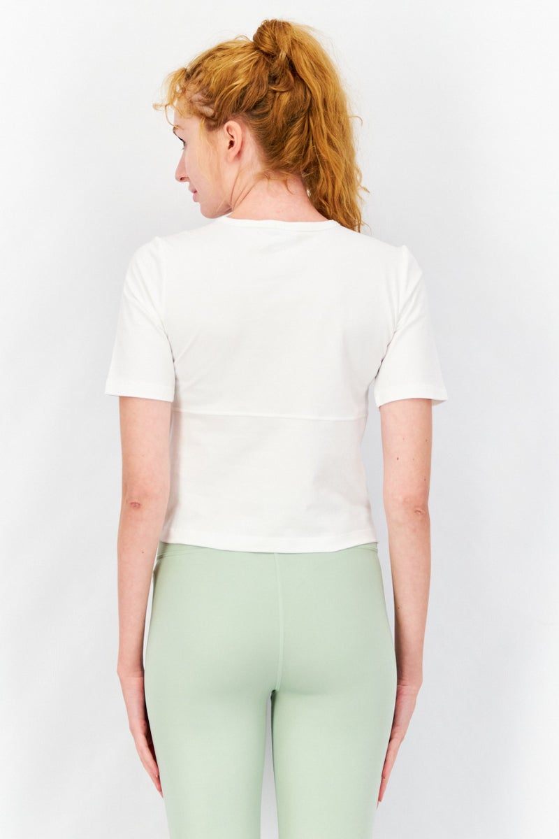 adidas Originals Women Sportswear Fit Short Sleeve Outdoors Tops, White  - Image 3