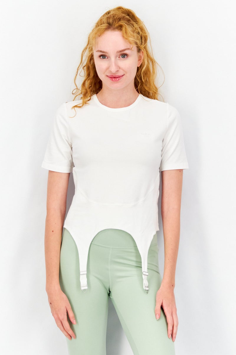 adidas Originals Women Sportswear Fit Short Sleeve Outdoors Tops, White  - Image 1