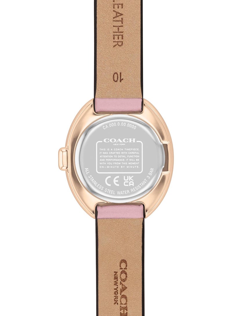 COACH OVAL ANALOG WOMEN'S BLUSH CASE WATCH - 14504423 - Image 3