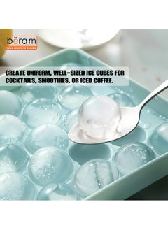 Beram Round 33 Grids Ice Ball Maker for Freezer, Honeycomb Ice Moulds, Stackable Ice Trays, Food Grade PP material, Silicone Ice Maker Trays, BPA free Mold  - Image 3