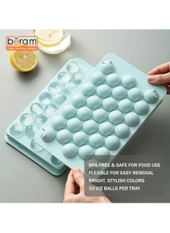 Beram Round 33 Grids Ice Ball Maker for Freezer, Honeycomb Ice Moulds, Stackable Ice Trays, Food Grade PP material, Silicone Ice Maker Trays, BPA free Mold  - Image 4