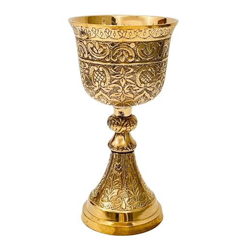 ALADEAN Vintage Chalice Goblet | 1x Royal Wine Cups of King Arthur - Renaissance Medieval Goblet Gifts, Wedding Anniversary Ceremonial Drinkware Pack of 1pc (King Chalice) - Image 1