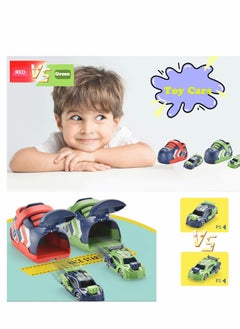 Y&D Toy Cars Launcher Car for Boys Pull Back Toys with Shoe Shape Birthday Babies Toddlers Kids Girls Age 3+ Years Old Two Sides 2 Pack Red+Green  - Image 2