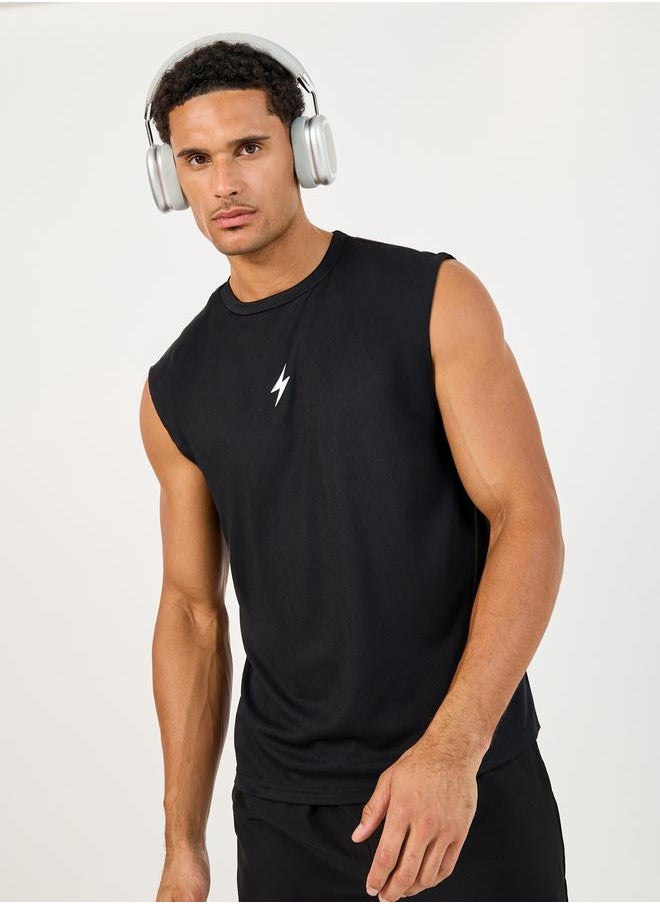 Styli - Relaxed Fit Workout Active Tank with Minimal Print - Image 1