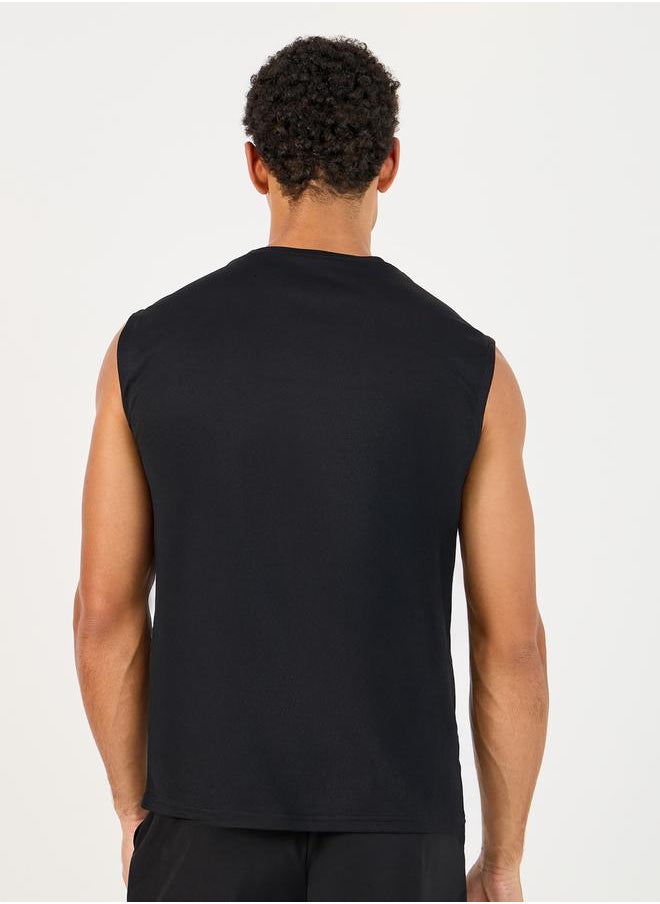 Styli - Relaxed Fit Workout Active Tank with Minimal Print - Image 1