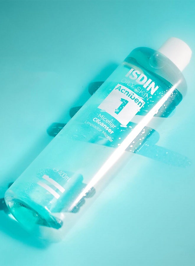 ISDIN Acniben Micellar Cleanser Makeup Remover for Oily Skin 400ml - Image 1