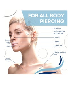 BodyJ4You BodyJ4You Piercing Aftercare Saline Cleaning Solution - Nose Belly Ear Piercing Cleaner - Wound Wash Keloid Treatment Piercing Bump Removal - Sea Salt Aloe Rosemary - 0.33 Fl Oz (10ml)  - Image 2