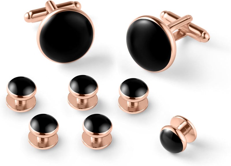 Zealmer 316L Stainless Steel Cufflinks Shirt Studs Business Wedding Gifts for Men - Image 1