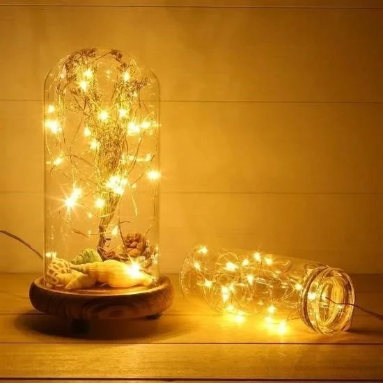 Lisinya Fairy LED Light 5 Meters (Yellow) Battery Powered Lighting Strip Eaves Spot Decoration