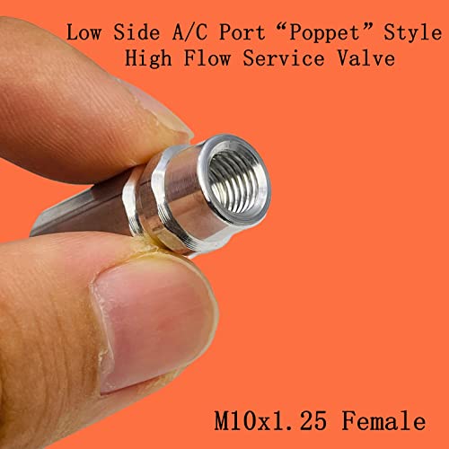 VOTNMIC Air Conditioning Valve Core Kit | Cap & Valve AC R12 R134a Teflon Seal Refrigeration A/C Air Conditioning Service Valve Car & HVAC AC Charging Port Seal Caps Kit (A/C Service Port Cap & Valve Kits) - Image 4