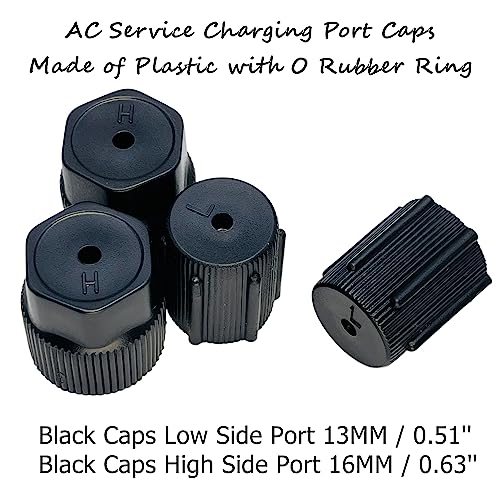 VOTNMIC Air Conditioning Valve Core Kit | Cap & Valve AC R12 R134a Teflon Seal Refrigeration A/C Air Conditioning Service Valve Car & HVAC AC Charging Port Seal Caps Kit (A/C Service Port Cap & Valve Kits) - Image 5