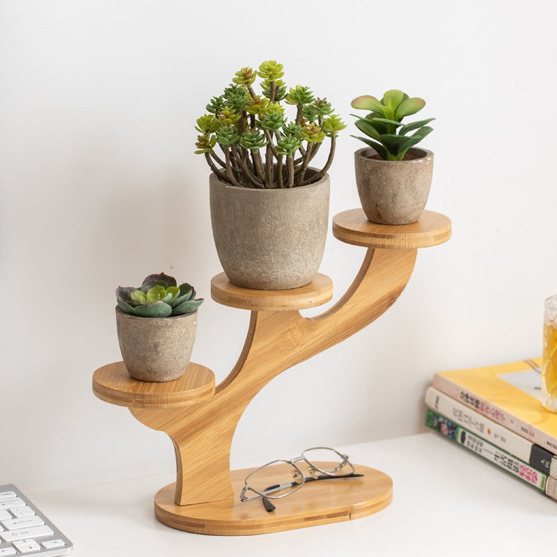 Miniature Greenhouse Shelf: Creative Plant Stand with Screw-In Support for Desktop Organizing, Living Room Decor, Balcony Storage at Home or Office - Image 2