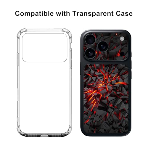 CXWITHY Skin Wrap for iPhone 17 Pro Max, Protective Film Sitcker Cover for Camera, Ultra Thin Vinyl Decal for Phone Back (Red Stone) - Image 3