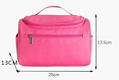 Minnesota Nylon Multifunctional Makeup Bag, Makeup Organiser Cosmetic Pouch, Handy Travel Toiletry Pouch, Makeup Storage Bag Case Household Grooming Kit for Women (Pink) - Image 4