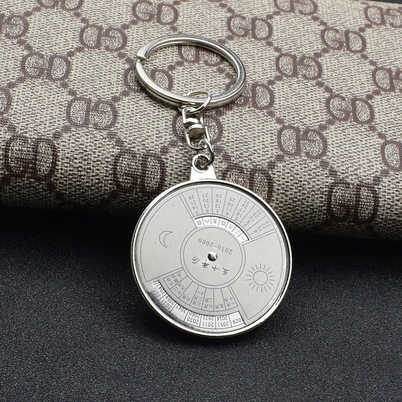 Perpetual Calendar Keychain Pendant Personalized Compass Keychain Creative Advertising Couple Gift - Image 5