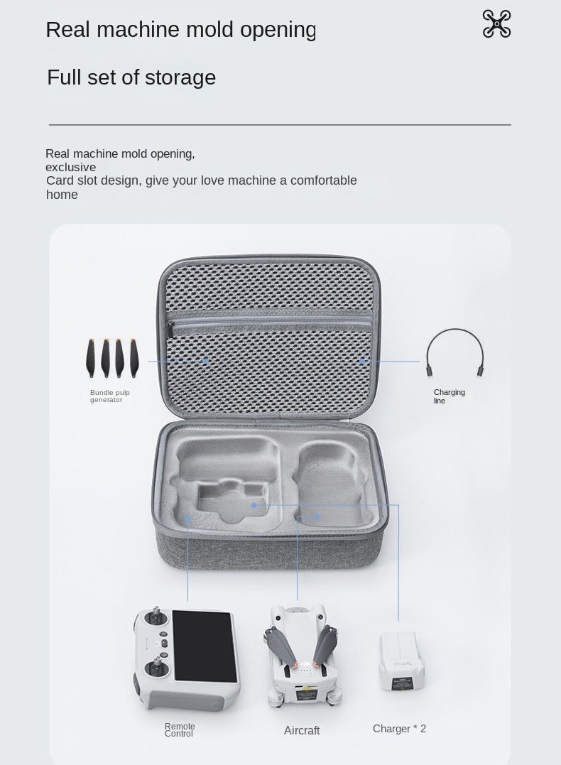 DJI Mini 3 Pro and Mini 3 Drone Storage Case, Portable Carrying Box with Custom 1:1 Molded Slots, Shockproof, Waterproof, IPX5 Dustproof Accessories Box for DJI Mini 3 Series - Image 4