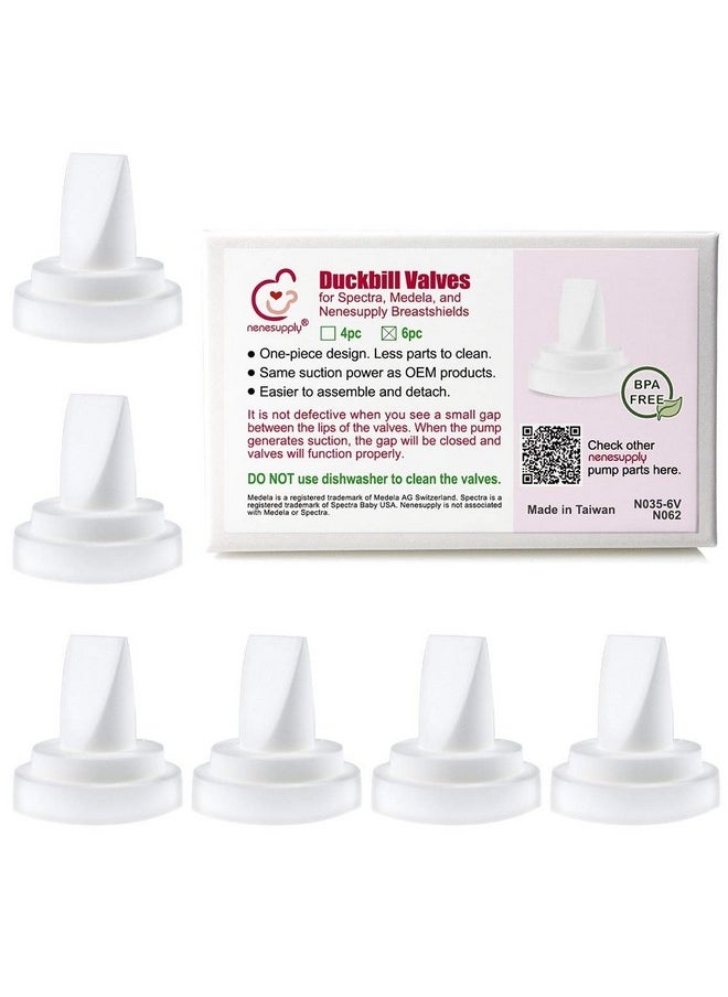 NENESUPPLY 6 Pc Duckbill Valves Compatible With Medela And Spectra Pump Parts Use On Spectra S2 Spectra S1 And Pump In Style Harmony Symphony Replace Spectra Duckbill Valves And Medela Valve  - Image 1