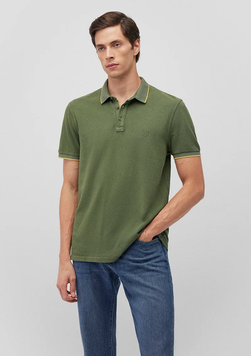 MAVI Collar Detailed Green Polo