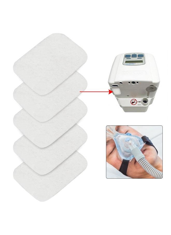 Thoraya - 5pcs White Ultra Fine Filter Cotton Particle Dust Filter for DeVilbiss Respirator DV54/55/56/57 - Image 1