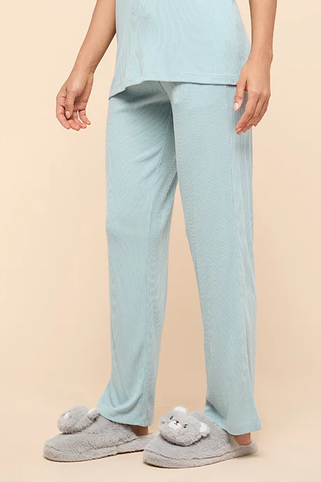 أر أند بي Ribbed Pyjama Pants With Drawstring Waist