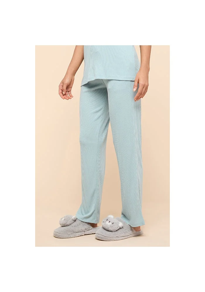 أر أند بي Ribbed Pyjama Pants With Drawstring Waist