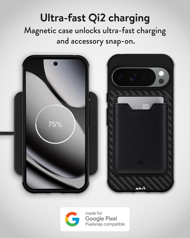 Mous for Google Pixel 10 Pro XL (2025) Case, Compatible with Qi2 MagSafe and Pixelsnap - Limitless - Protective Pixel 10 Pro XL Carbon Fibre Case - Shockproof Phone Cover, Black - Image 3