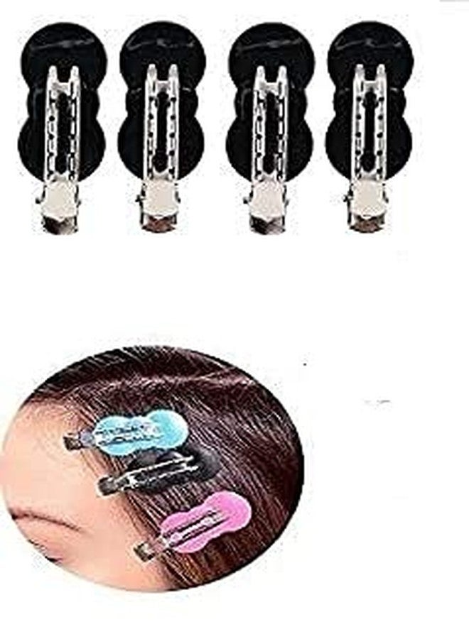 إيكان مشابك تقسيم الشعر الصغيرة من إيكان، مشابك تصفيف الشعر، 15 غرام، عبوة من قطعة واحدة (مجموعة من 4 قطع سوداء) - Image 1