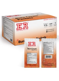 Ever Ready First Aid Burn Relief Cream, Box Of 144 Packets Containing 0.9G Each, With Lidocaine And Benzalkonium Chloride, Designed For Treating Burns At Home Or Medical Skincare Situations  - Image 1