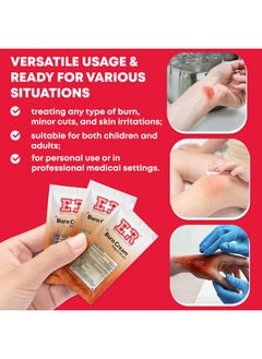 Ever Ready First Aid Burn Relief Cream, Box Of 144 Packets Containing 0.9G Each, With Lidocaine And Benzalkonium Chloride, Designed For Treating Burns At Home Or Medical Skincare Situations  - Image 2