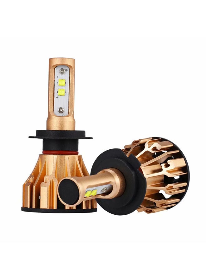 Loquat T6 H7 25W LED Gold Single Light Integrated Car Headlights