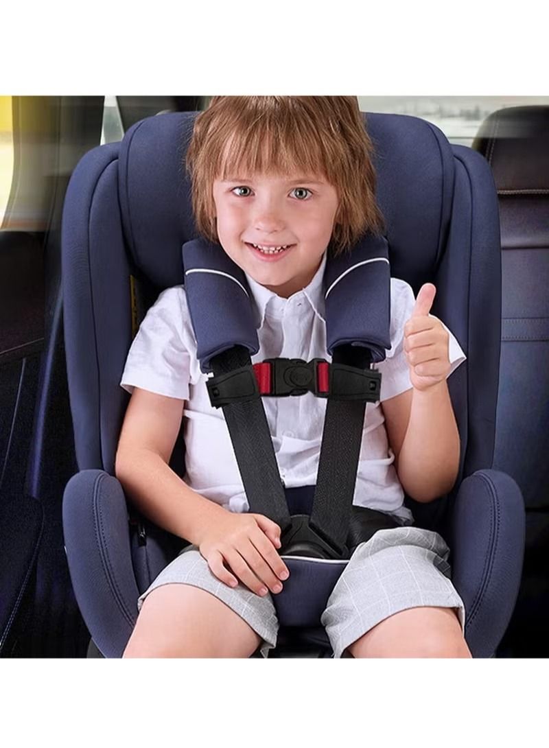 Universal Child Chest Harness Clip, Car Seat Safety Belt Clip Buckle, Anti-Slip Baby Chest Clip Guard Compatible with Seats, Strollers, Schoolbags, for 1.5-inch Width Harness black, red - Image 2