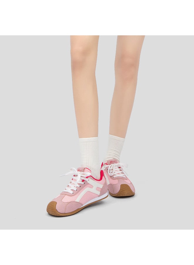 Pull Back Huili Women's Shoes, Thin-soled Training Shoes, Breathable Mesh, Lightweight Casual Sneakers, Wxy5188z, Pink Rose Red, Size 36 - Image 2