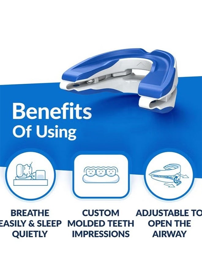 JS Anti Snoring Devices Mouthpiece, Stop Snoring Adjustable Snoring Mouth Guard, Improve Sleep Quality, Adjustable Mouth Type Silicone Anti Snoring Device, Anti Grinding Braces Snoring Device - Image 4