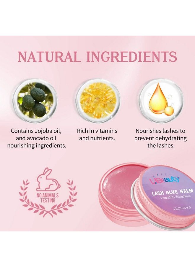 Libeauty Lash Lift Glue Balm Lash Lift Adhesive Strong Sticky Fruit Flavor Eyelash & Eyebrow Perm Glue Balm Brow Lamination Gel - Image 4