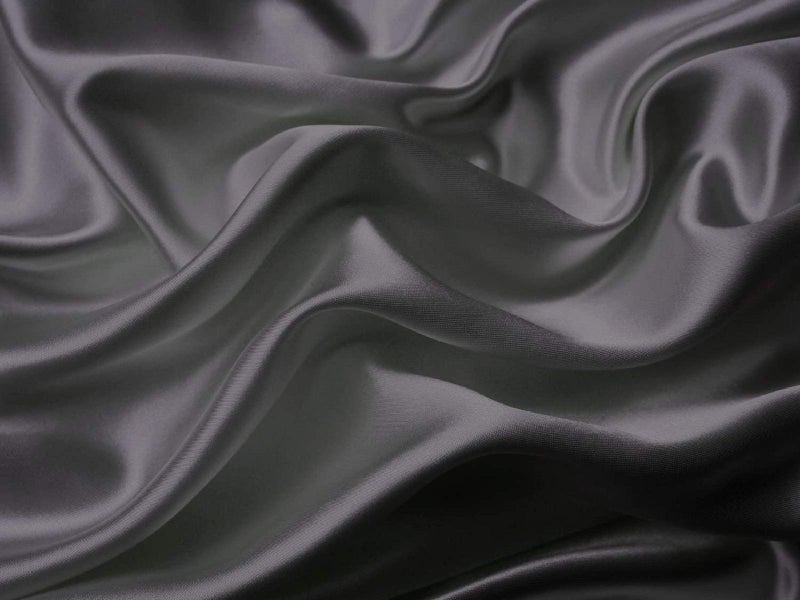 MK Home Mk Collection Soft Silky Satin Solid Color Deep Pocket Sheet Set (Dark Grey/Charcoal, Full) - Image 1