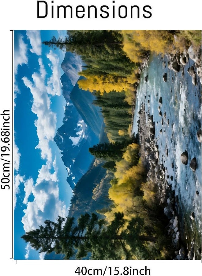 askkqtx Landscape Paint by Numbers Kit for Adults, Mountain and River Paint by Numbers for Beginner, DIY Oil Painting by Number on Canvas for Home Decor Gifts 16x20 Inch - Image 2