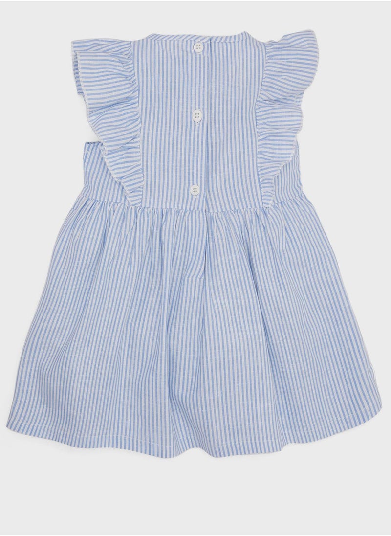 DeFacto - Baby Girl Checkered Sleeveless Linen Look Dress - Image 1