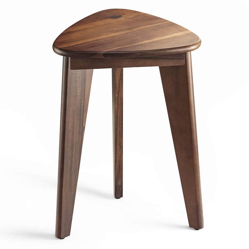 HOLANA 18" Corner Shower Foot Rest - Wooden Showers Stool Seat for Shaving Legs - Small Corner Shower Benches for Inside Shower - Waterproof Bath Step Stools Bench for Bathroom - Image 1