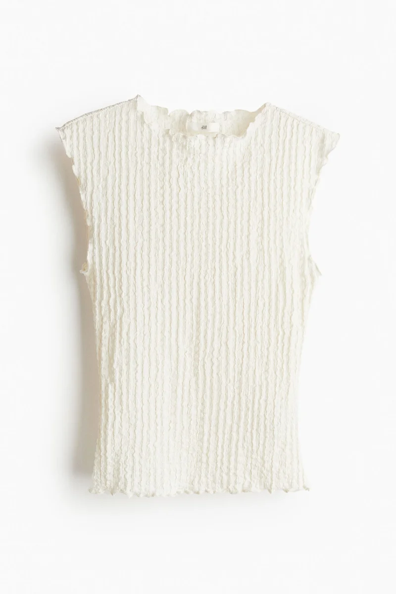 H&M Textured jersey top
