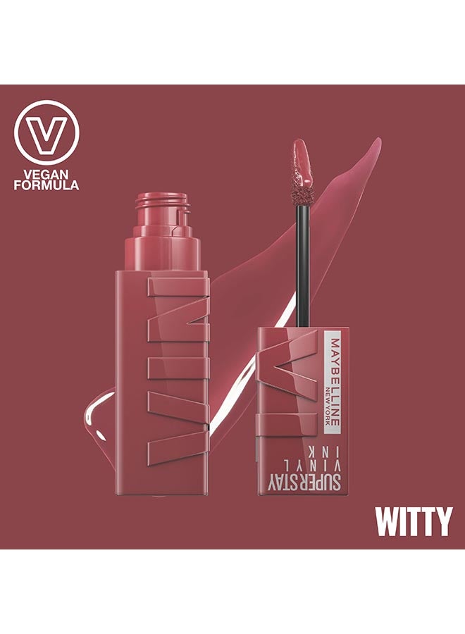 MAYBELLINE NEW YORK Super Stay Vinyl Ink Longwear Transfer Proof Gloss Lipstick, 40 WITTY  - Image 3
