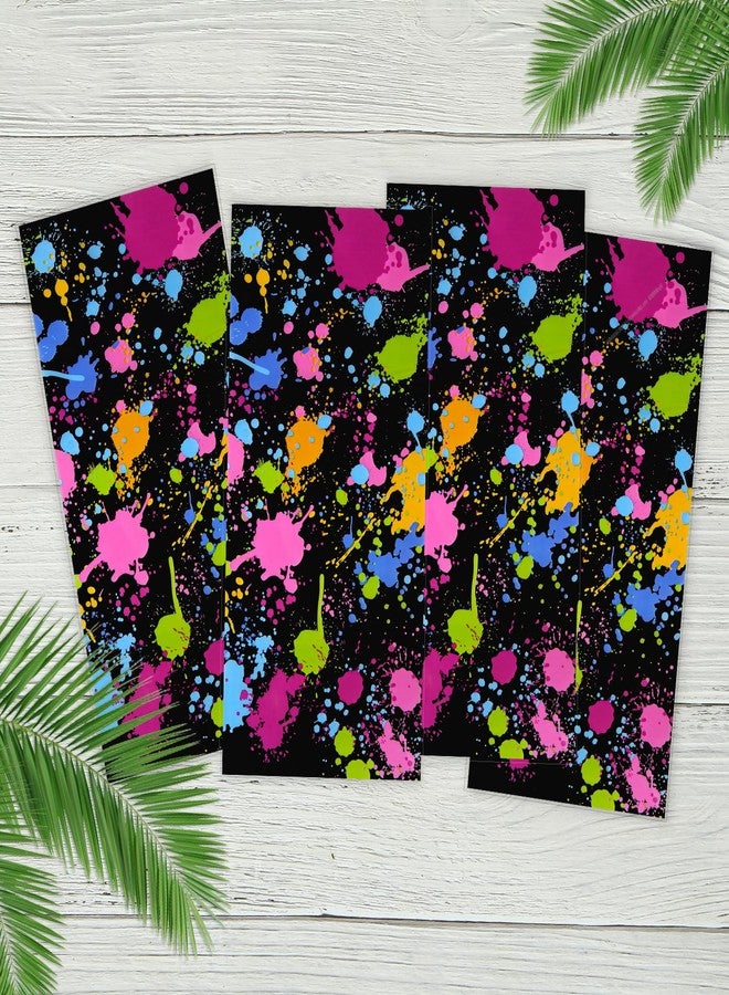 Boerni 100Pcs Neon Party Favor Bags Black Colorful Paint Gift Bags Cellophane Candy Goodie Bags Treat Bags Art Painting School Bag for Paint Themed Glow Party Birthday Baby Showers Weddings Party Supplies - Image 4