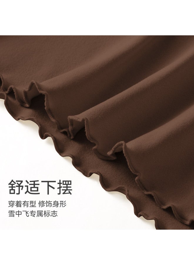 Flying in the snow Semi-high Neck Inner Layer Base Shirt Women's Autumn And Winter New Sweet Wood Ear Lace Slim Versatile Warm Top Ladies - Image 4