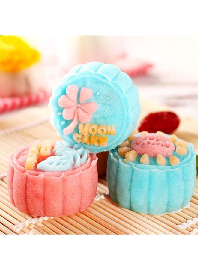 NIBEMINENT Flower Shaped Mooncake Molds With Hand Presser Set White - Image 5