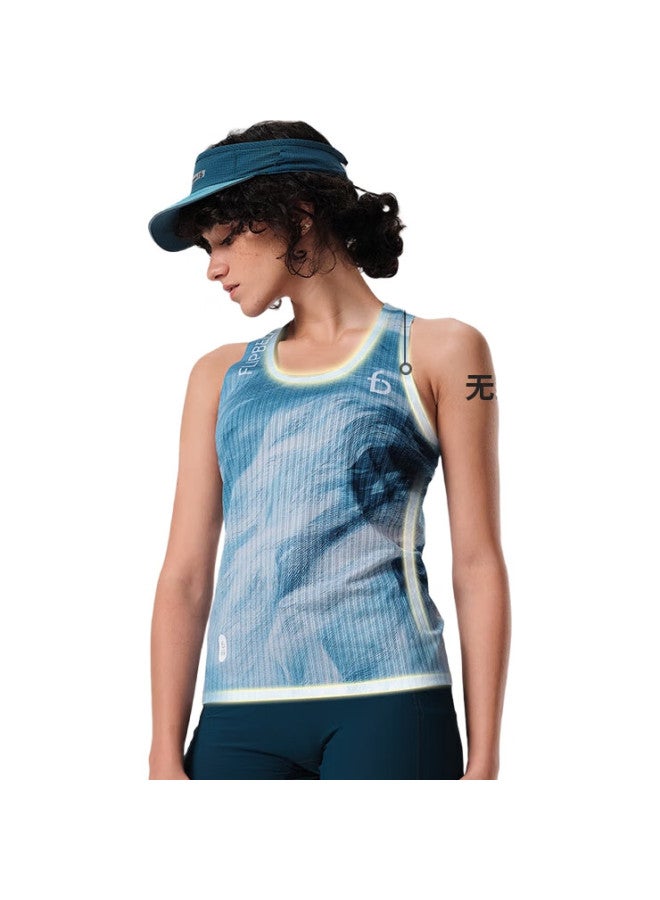 فليب بلت Flipbelt Chromosome Vest 2.0 سترة رياضية نسائية سريعة الجفاف قابلة للتنفس خفيفة الوزن لسباق الماراثون، Glacier Blue، L - Image 3